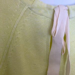 Awesome Neon yellow sweater with bow tie in back